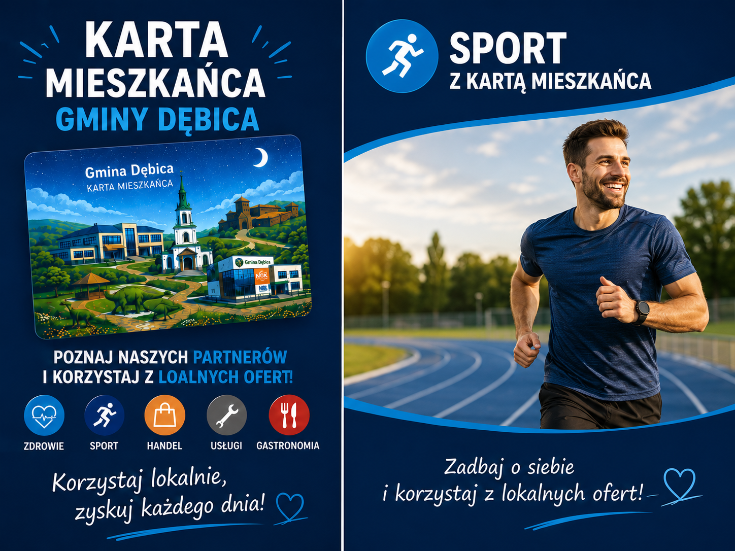 aktualność: 🏃‍♀️ Sportowe rabaty z Kartą Mieszkańca Gminy Dębica! 🎾🏊‍♀️💪
